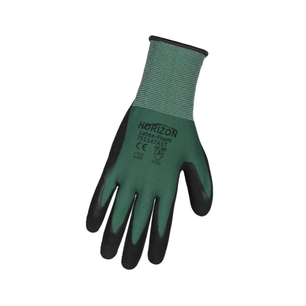 Worktuff Latex Foam Coated Gardening Gloves 51147 Green 3-Pack
