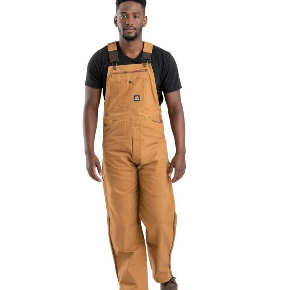 Berne Heritage Men's Unlined Duck Bib Overall B1067 Brown Duck