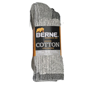 Berne Men's 4-PK All Purpose Cotton Crew Socks 920B - Grey