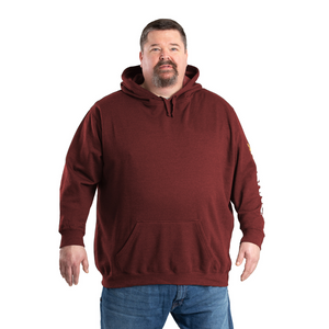 Berne Men's Signature Sleeve Hooded Pullover SP401 - Brick Red