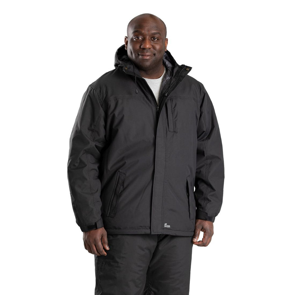 Berne Men s Coastline Waterproof Insulated Storm Jacket RJ27 Black