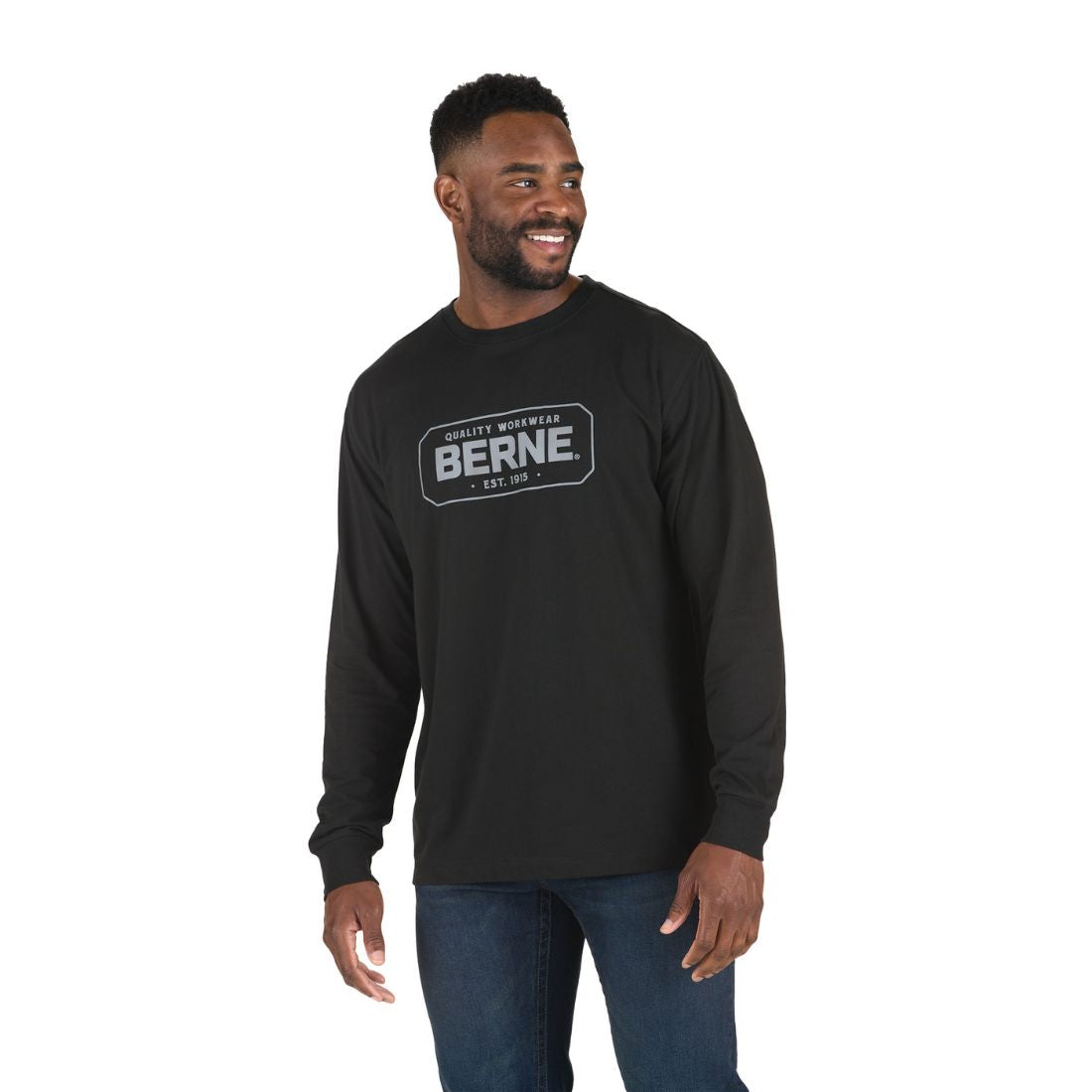 Berne Men's Long Sleeve Graphic Tee Work Shirt BSM48