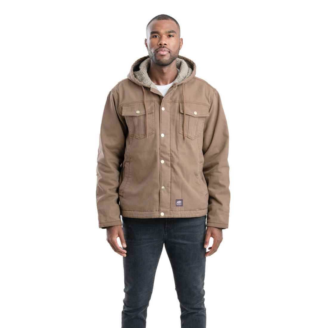 Berne Men's Washed Sherpa-Lined Hooded Jacket HJ47