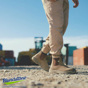 Blundstone 180 Waxy Rustic Brown Unisex Slip-on Steel Toe Work & Safety Boot