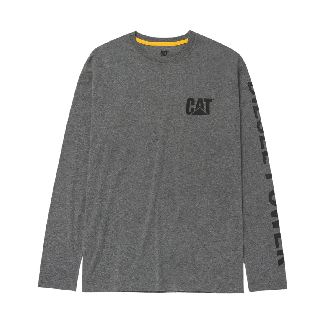 CAT Diesel Power Men's Long Sleeve Work T-Shirt 1010042 - Heather Grey