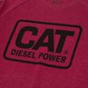 CAT Diesel Power Men's Long Sleeve Work T-Shirt 1010049 - Heather Red