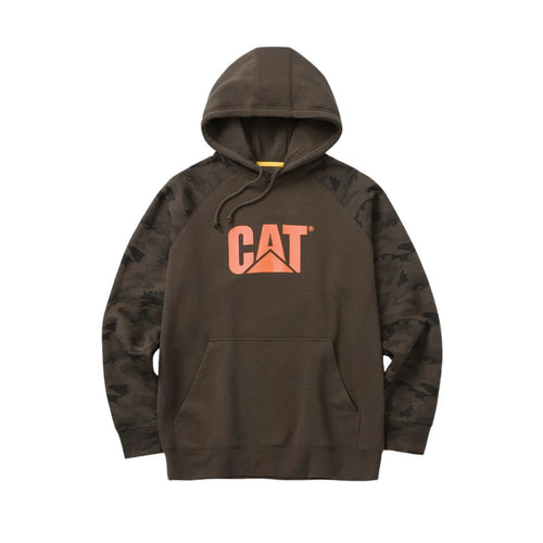 CAT Men's Colour Block Raglan Hoodie 1050024 - Camo