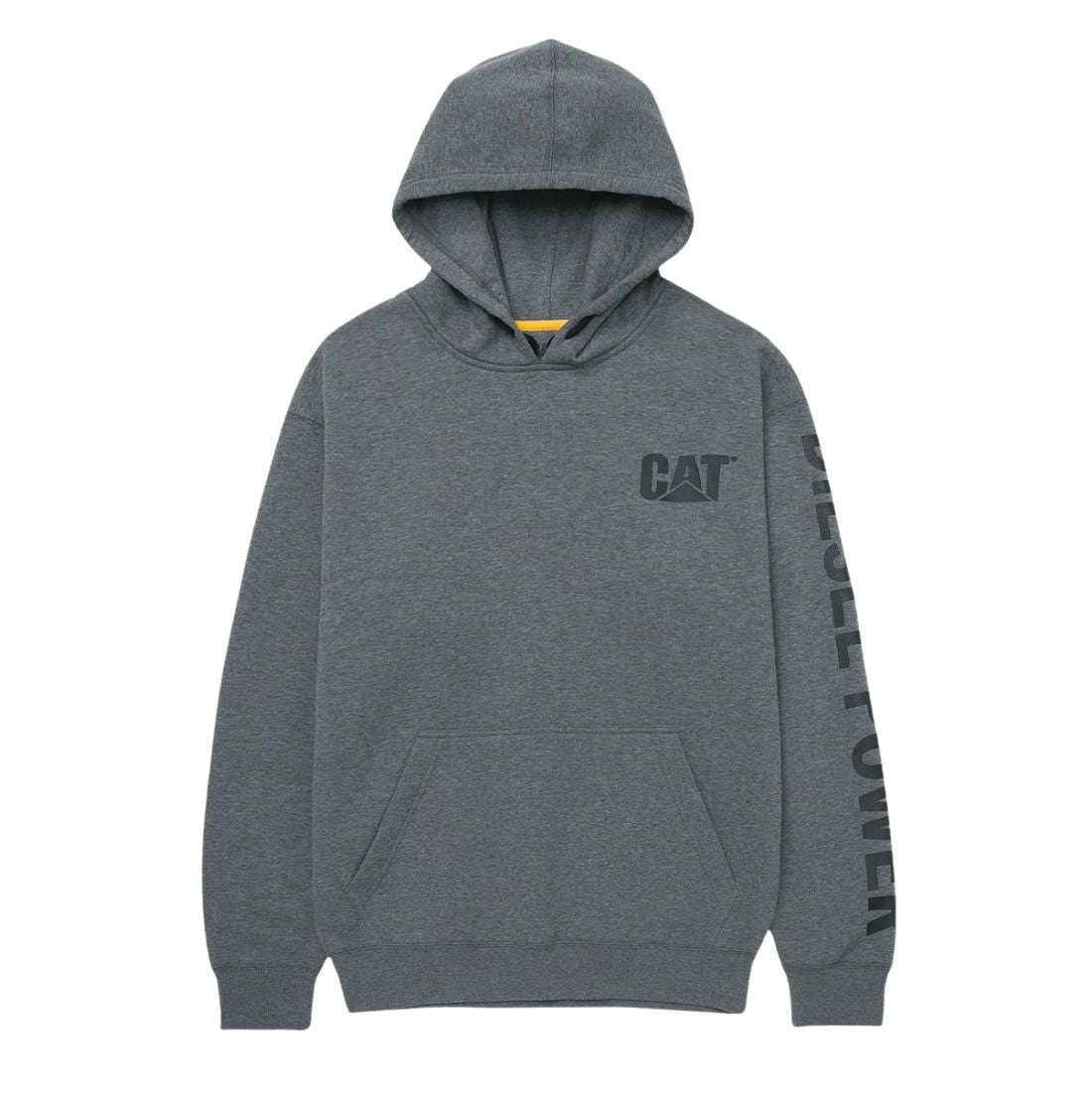 CAT Men's Diesel Power Pullover Work Hoodie 1090036 - Heather Grey