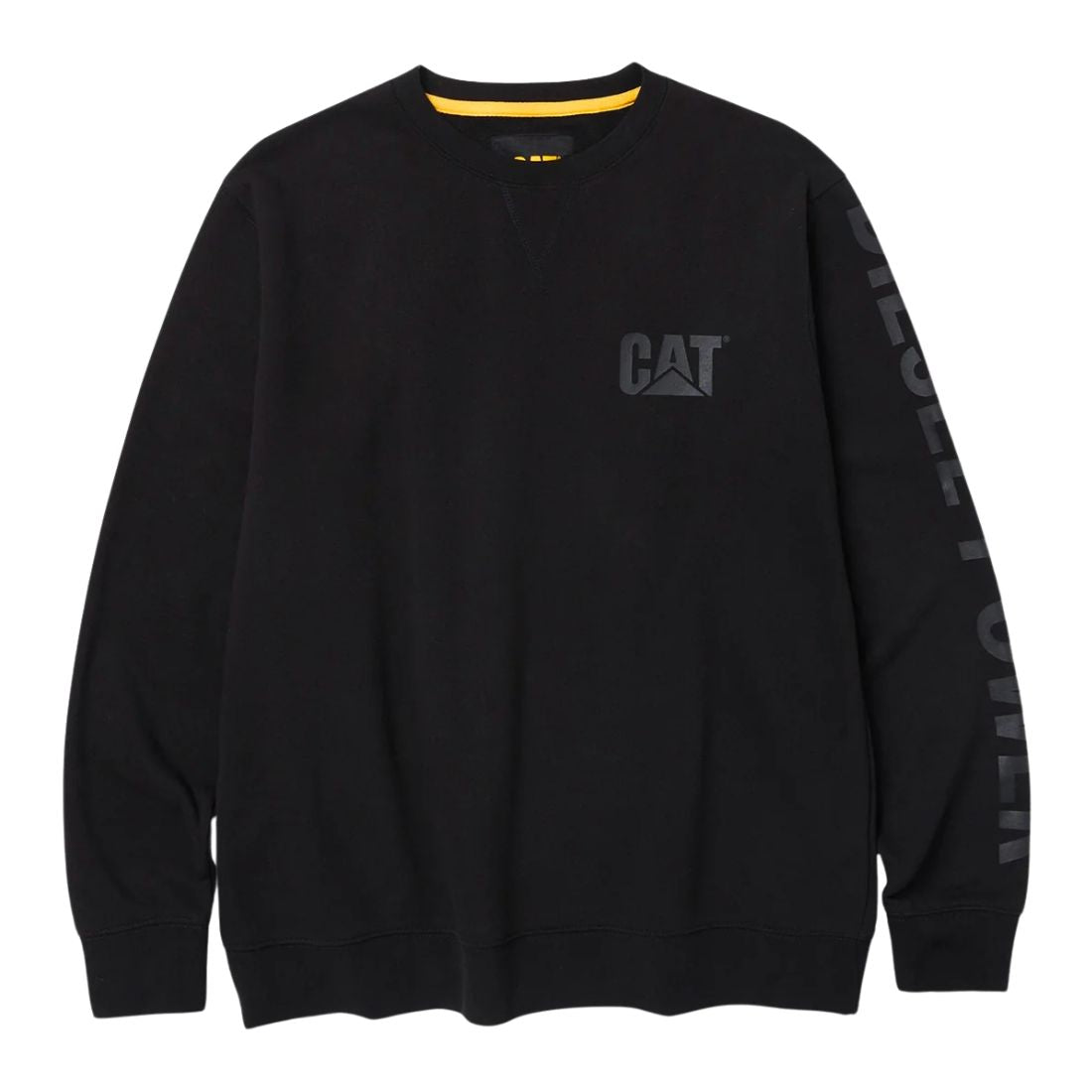 CAT Men's Midweight Crewneck Diesel Power Sweater 8050006 - Black