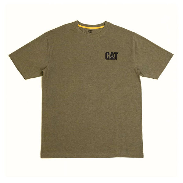 CAT Short Sleeve Logo Work T-Shirt - Green 7010045