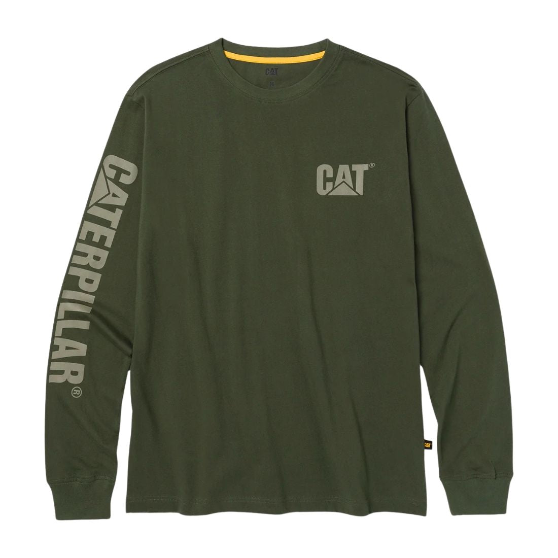 CAT Trademark Banner Long Sleeve Work Shirt 1510034 - Forest Green