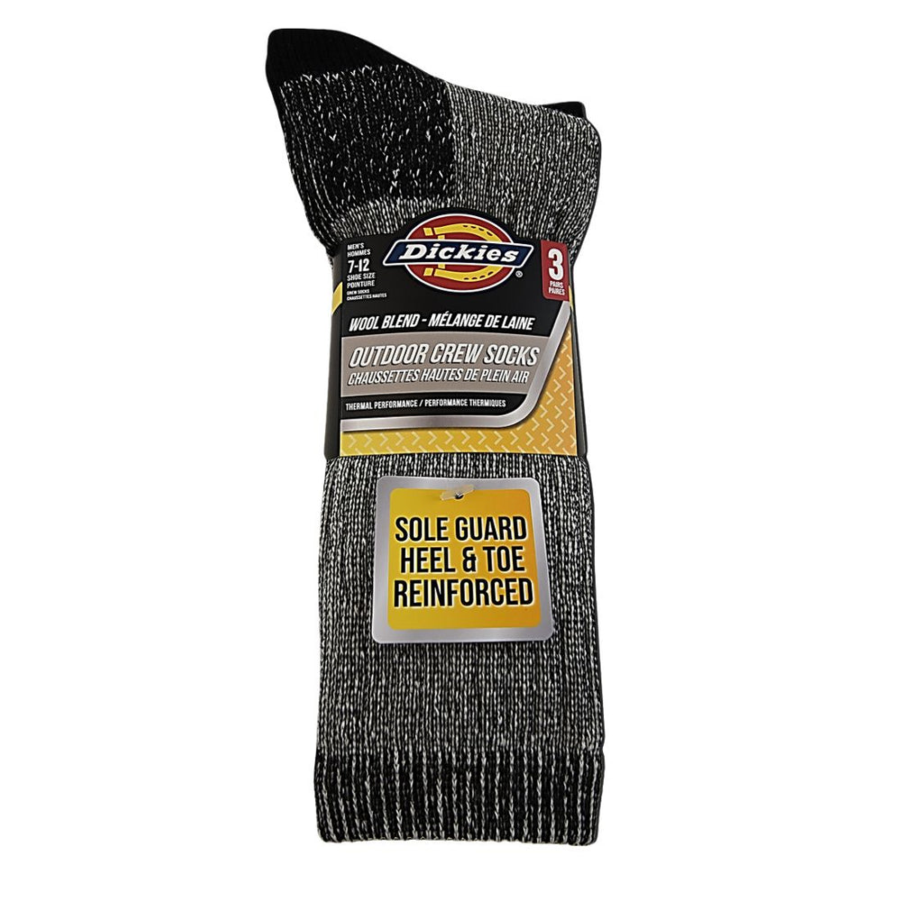 Dickies Men's Outdoor Thermal Wool Blend 3-Pack Socks 10748D