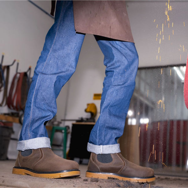 Keen San Jose 90° Heel Men’s 6” Composite Toe Pull-On Work Boot 1030650 - Brown