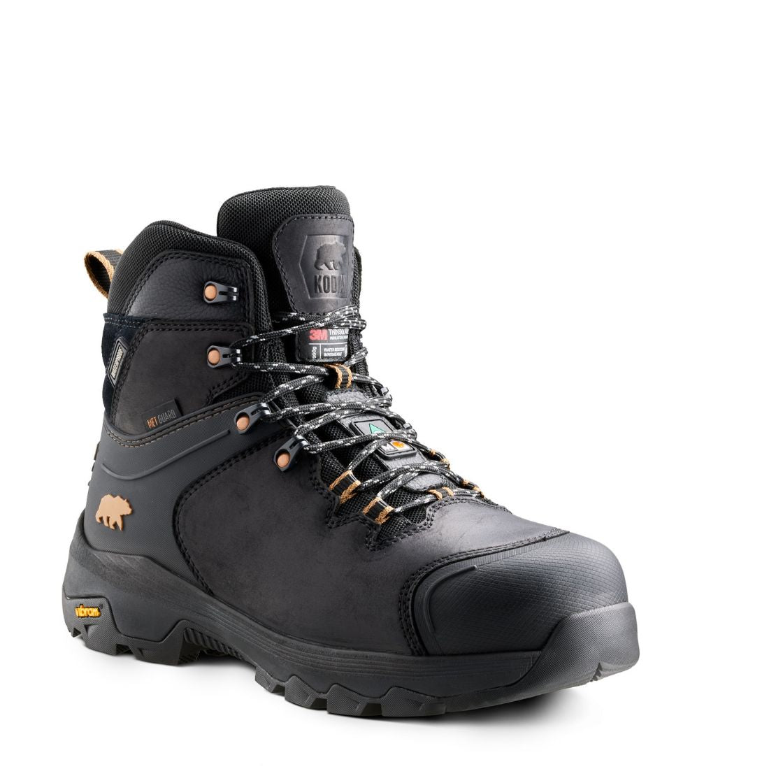 Kodiak Sawback Men's 6" WP Hiker Composite Toe with Internal MET Guard Work Boot 2311BK - Black