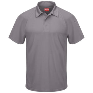 Red Kap Men's Short Sleeve Performance Knit® Flex Series Men's Active Polo SK92 - Grey