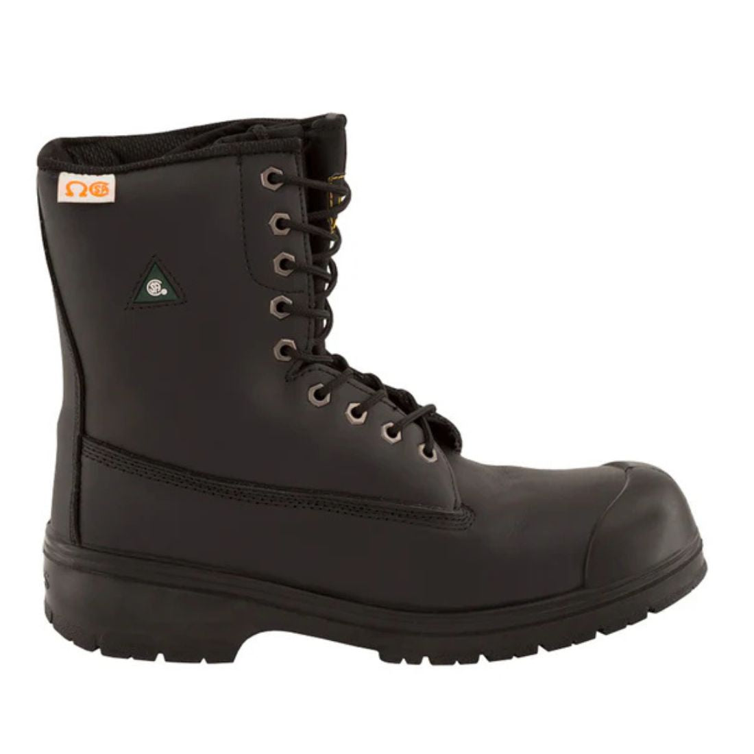 Nats S320 Unisex 8" Steel Toe Work Safety Boot - Black