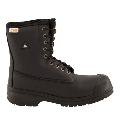 Nats S320 Unisex 8" Steel Toe Work Safety Boot - Black