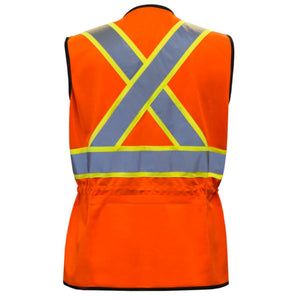 P&F Women's High Visibility Safety Vest PF760 - Orange