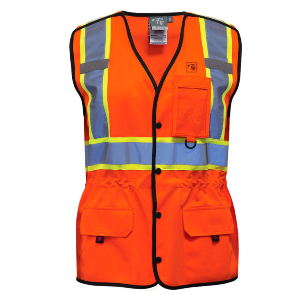 Orange mesh safety vest cheap