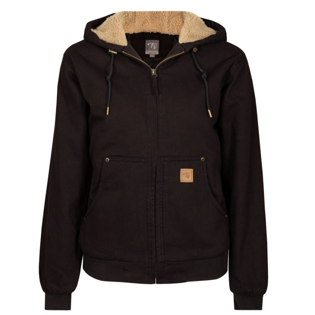 P F Women s Stretch Duck Bomber Work Jacket PF480 Black Work Authority