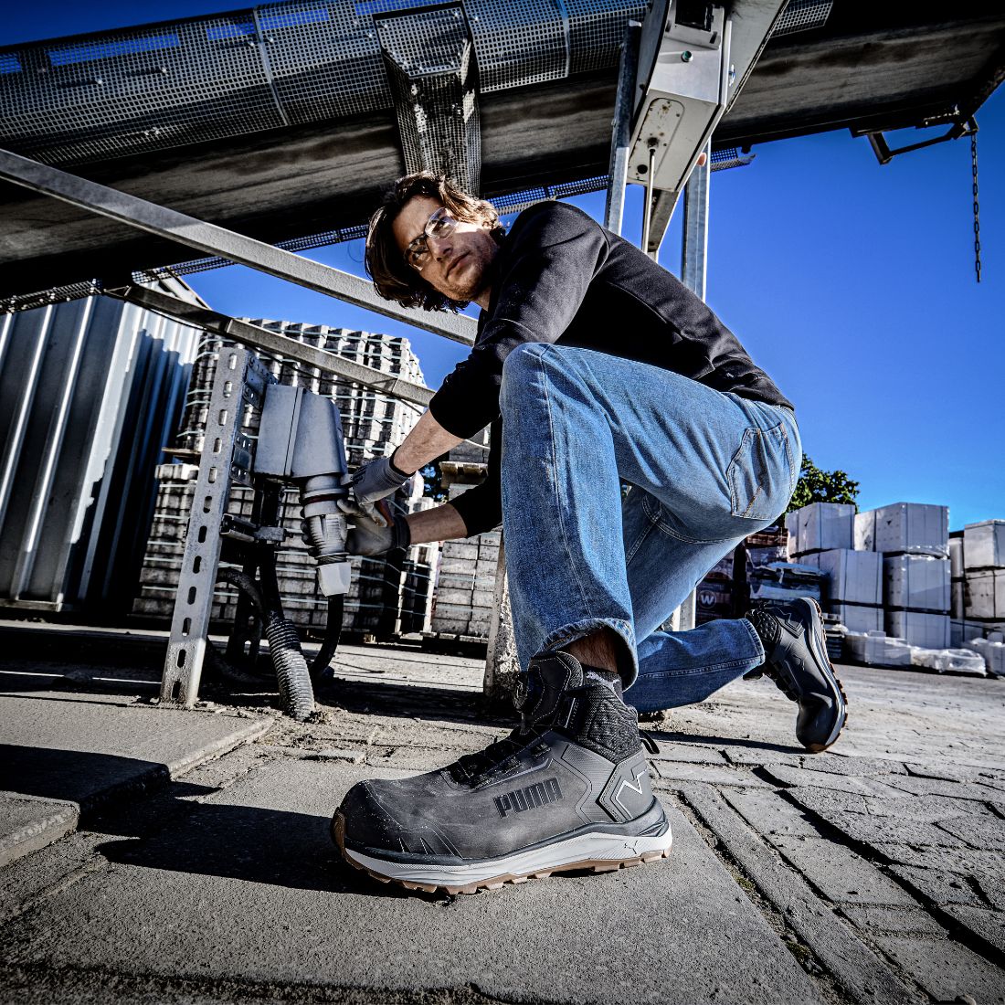 Puma Work Fusion Trail Men's Waterproof BOA Composite Toe MID Athletic Hiker Work CSA Shoe 635623