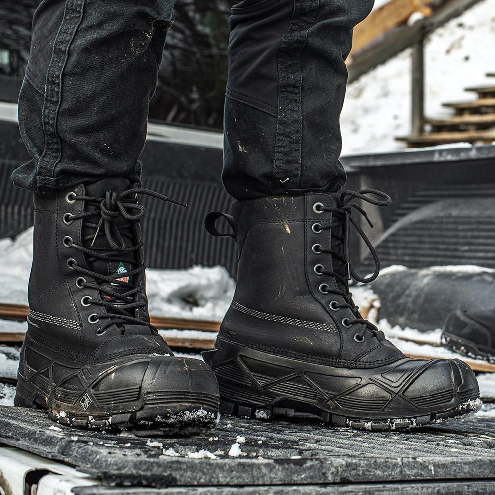 Terra Crossbeam Men's Women's WP 10" Winter Safety Boot with Composite Toe - Black TR0A4NQUBLK