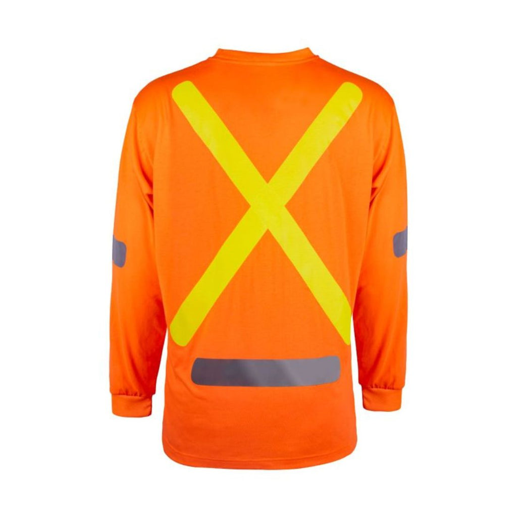 Terra HiVis Long Sleeve Cotton Work Shirt 116617 Orange Work Authority