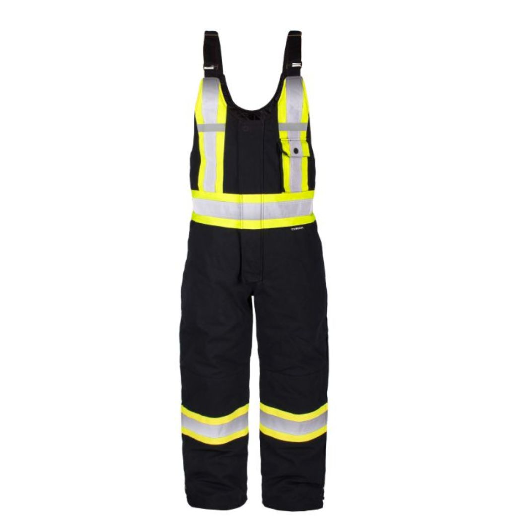 Terra Hi-Vis Men's Insulated Canvas Bib Work Overall 116569 Black