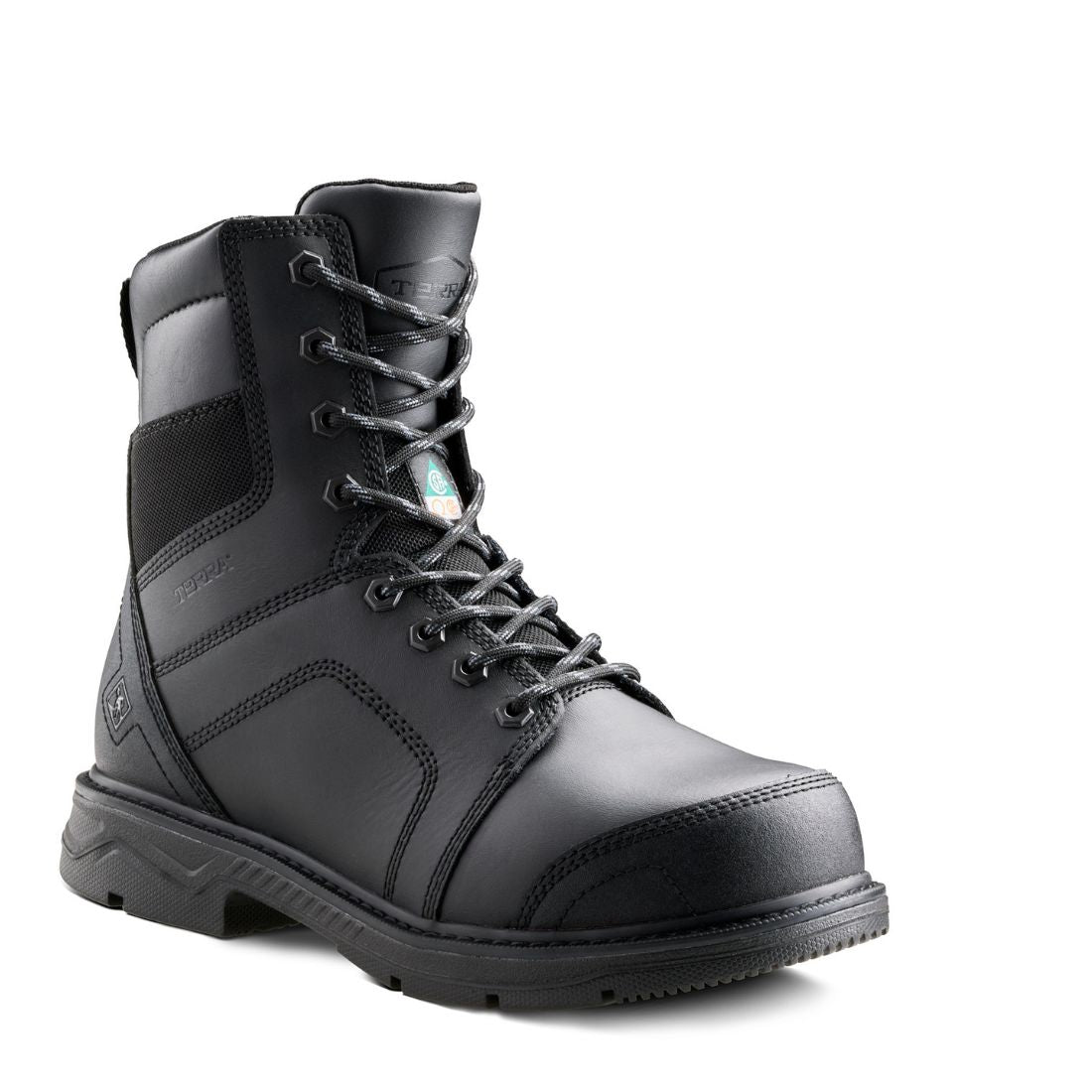 Terra Sheridan 1198BK Unisex 8" Steel Toe Work Safety CSA Boot - Black