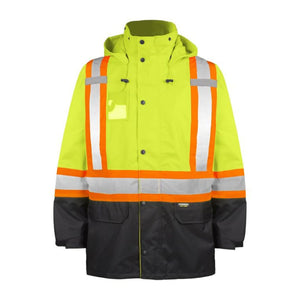 Terra Hi-Vis Rain Work Jacket 116520JYL - Yellow