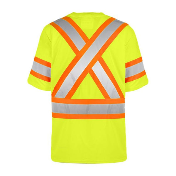 Terra Hi-Vis Short Sleeve Work T-Shirt 116524yl - Yellow