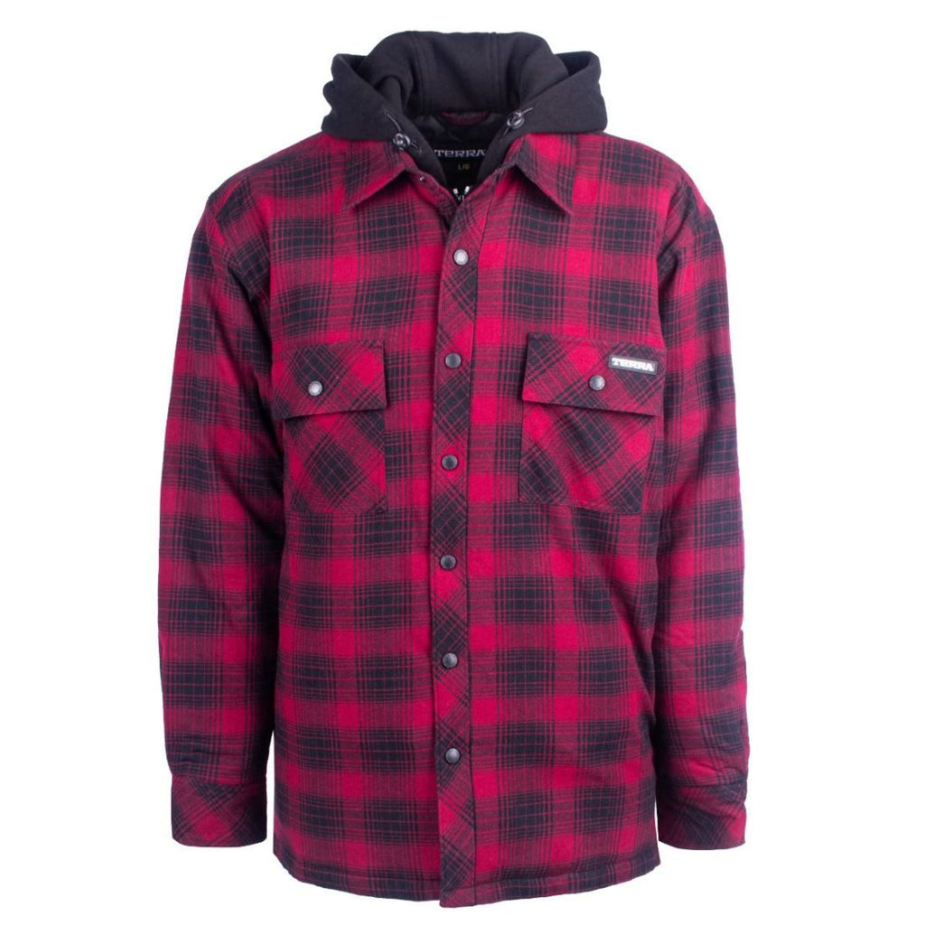 Insulated flannel hoodie discount