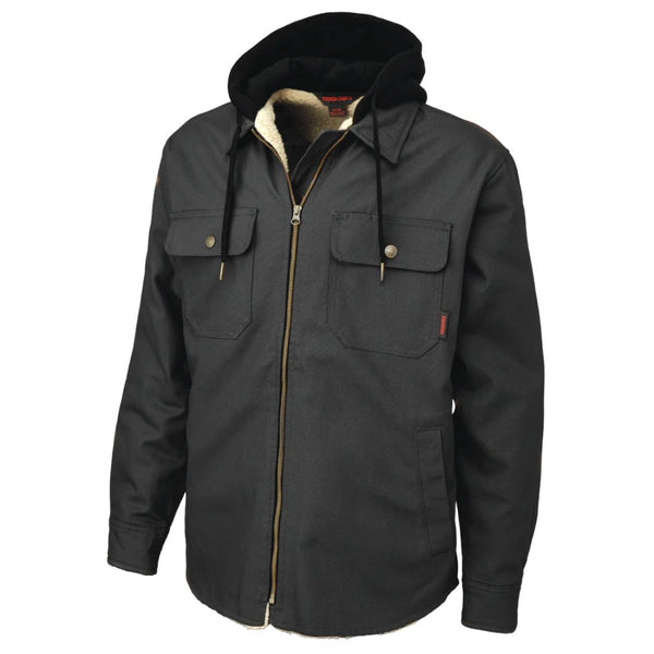 Tough Duck Men's Sherpa Lined Work Shirt Jacket WS03 - Black