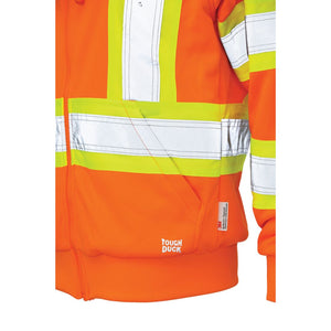 Tough Duck Women's Fleece High Visibility Safety Hoodie SJ42 - Orange