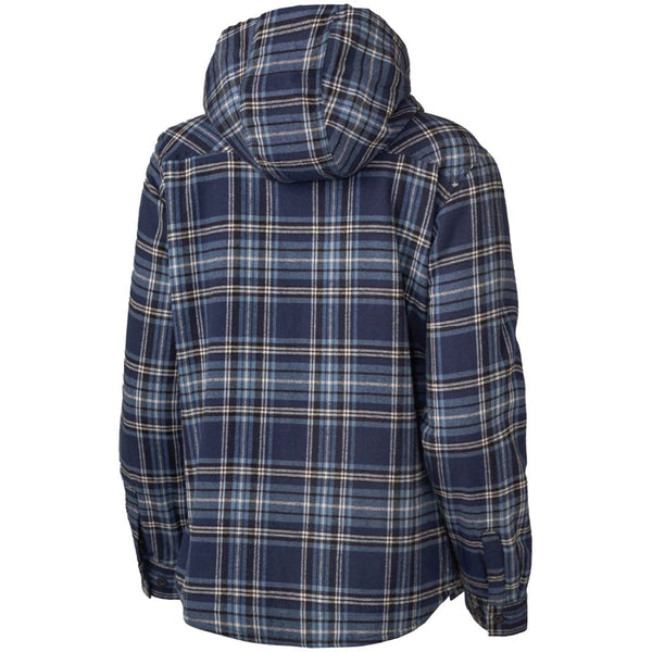 Tough Duck Women's Plush Pile-Lined Flannel Work Hoodie WS12 - Navy