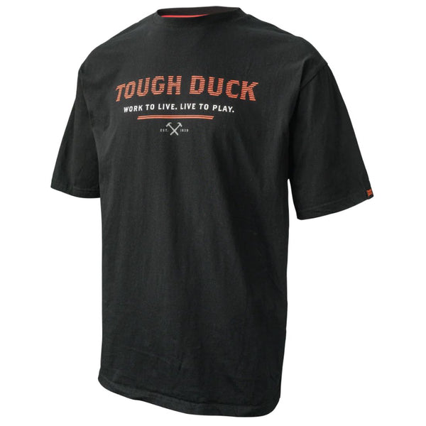 Tough Duck Men's Logo Short Sleeve T-Shirt WT08 - Black