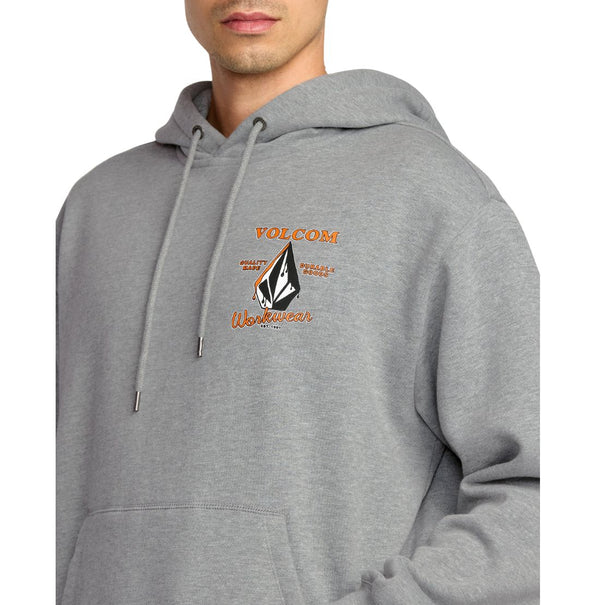 Volcom Men's Graphic Pullover Work Hoodie A4132503 - Grey