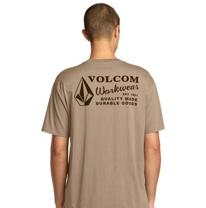 Volcom Men's Work Short Sleeve T-Shirt A5032504 - Brindle