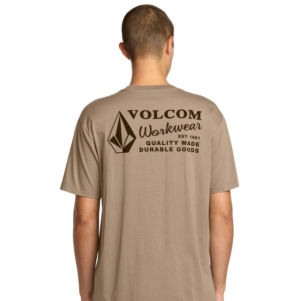 Volcom Men's Work Short Sleeve T-Shirt A5032504 - Brindle