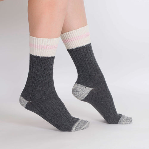 Women's 2PK Wool Blend Work Socks - Pink