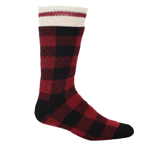 Kodiak Men's Insulated Plaid Sock - red