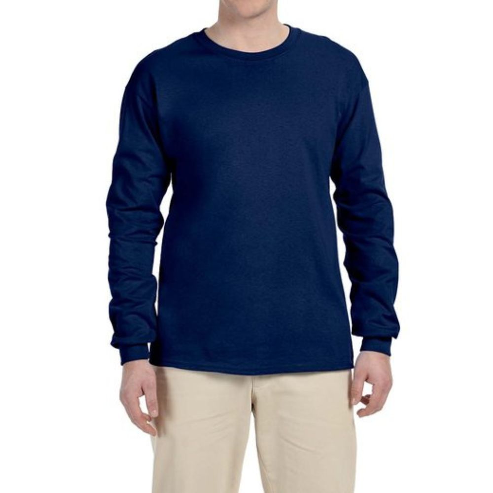 Gildan G240 Men's Ultra Cotton Long-Sleeve T-Shirt - Navy