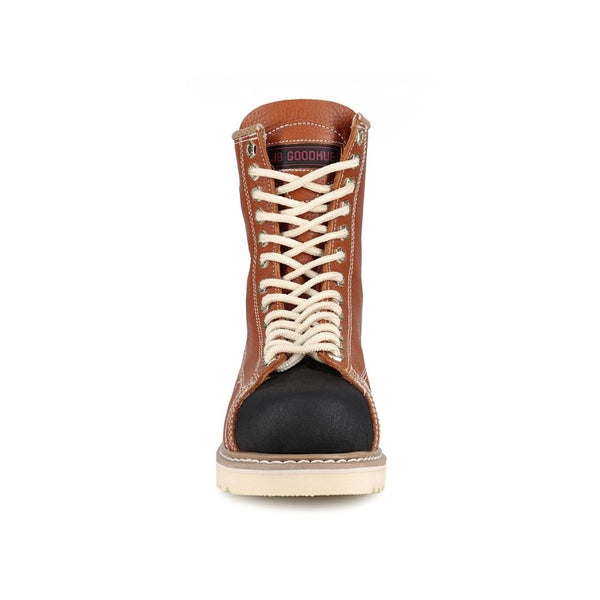 JB Goodhue Ironworker Men's 8" Steel Toe Work Boot Tan - 00801