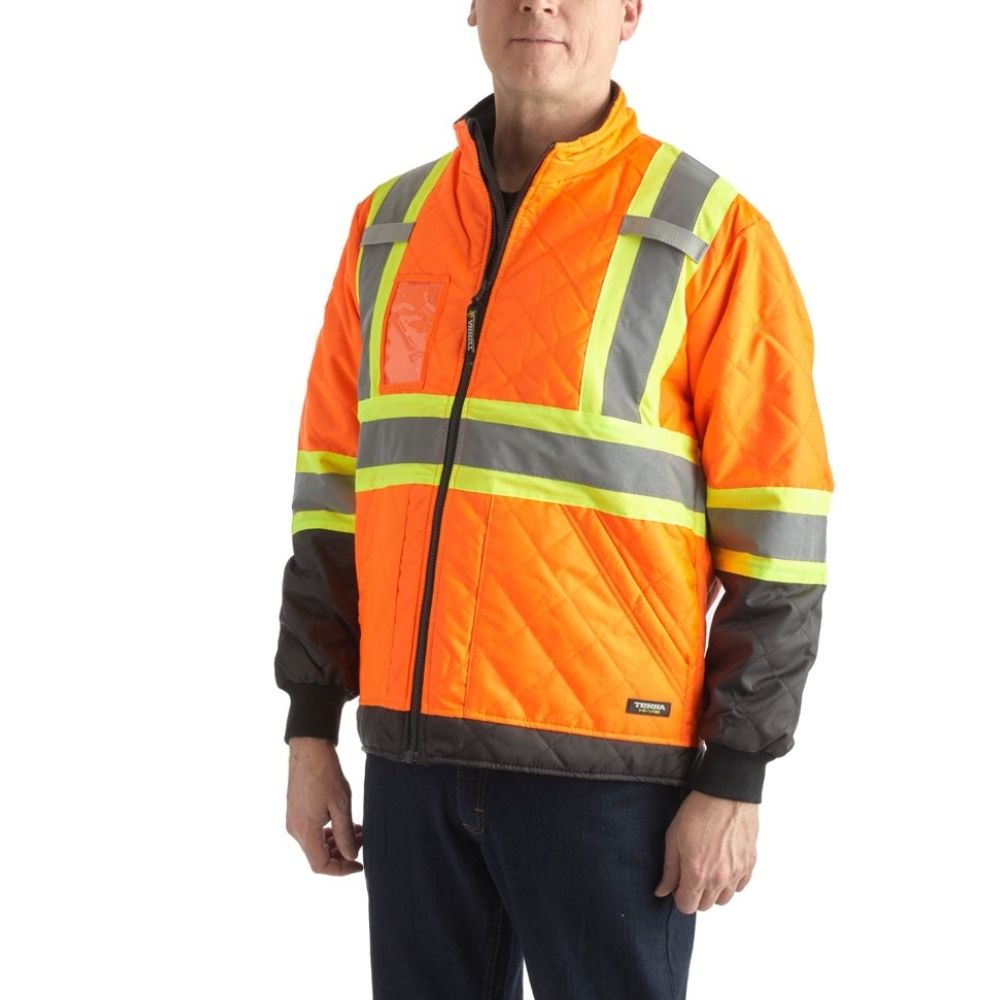 Terra Hi-Vis Lined Freezer Work Jacket 116505 Orange