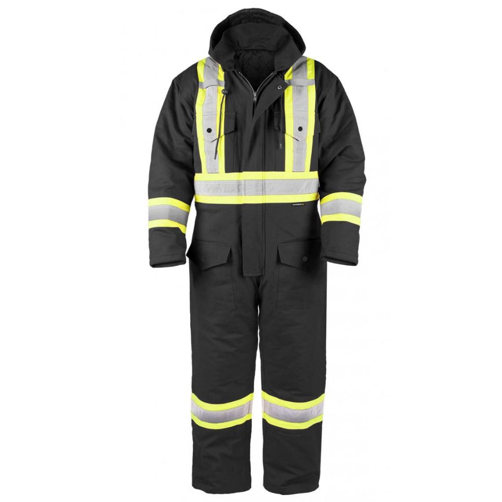 Terra Men's High Visibility Insulated Coverall 116571BK Black