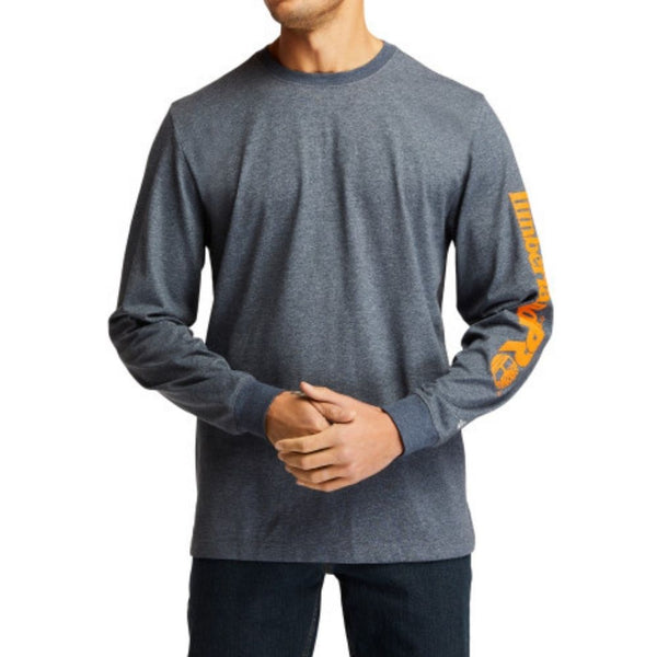 Timberland PRO Base Plate Logo Tee - Heather Navy