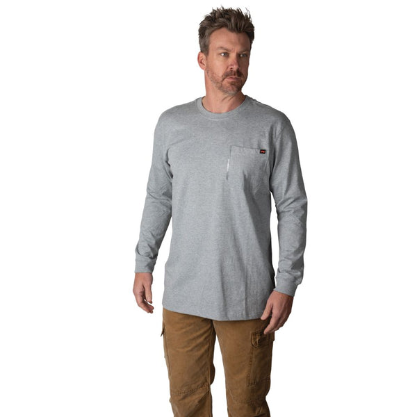 Walls Heavy Lifter Men's Long Sleeve Work Shirt  YL879 - Heather Grey