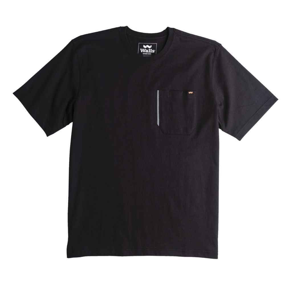 Walls Men's Grit Heavyweight Short Sleeve Work Shirt - Black
