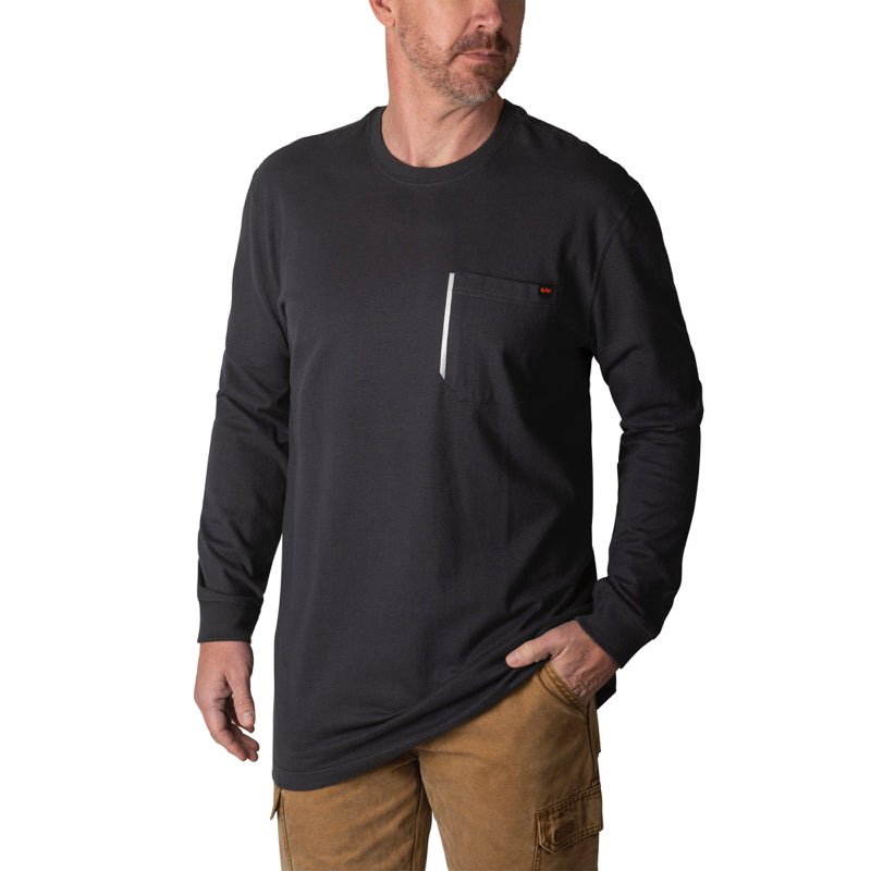 Walls Heavy Lifter Men's Long Sleeve Work Shirt YL879 - Black