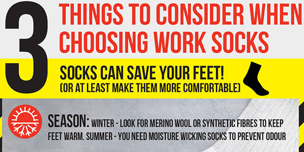 3 things to consider when choosing work socks